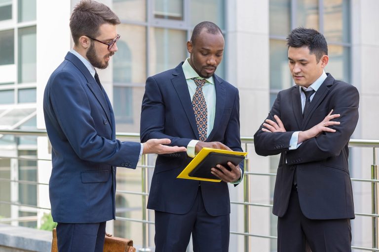 Team of businessmen